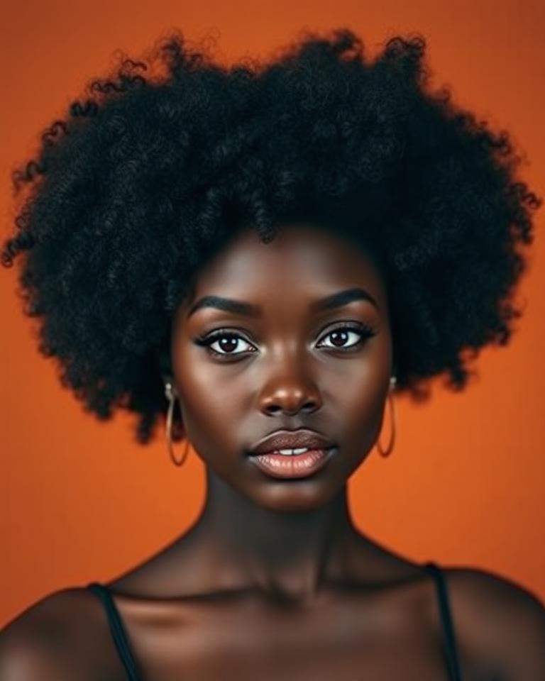 Voluminous Curly Afro example 1