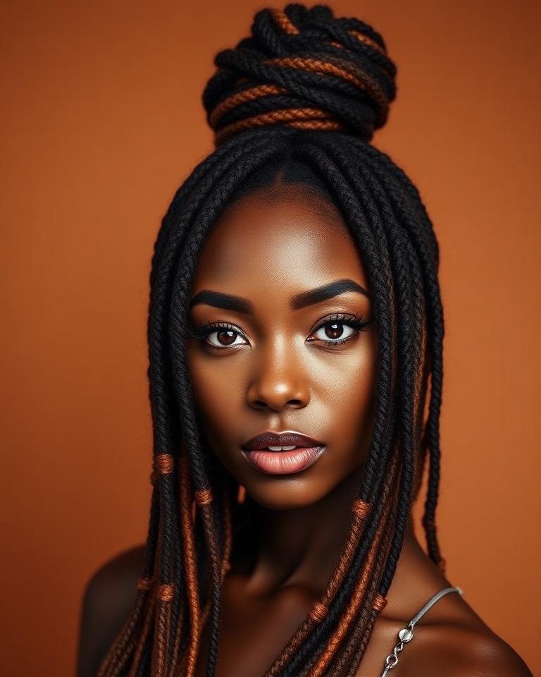 Dreadlocks Top Knot example 1
