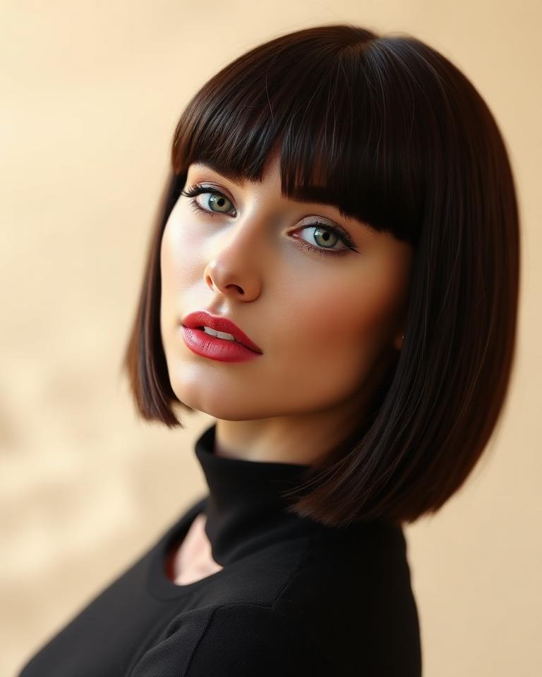 French Bob with Micro Fringe example 1